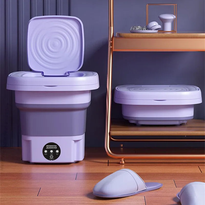 Royaleva Foldable Portable Washing Machine with Spin Dryer Mini Clothes Washer