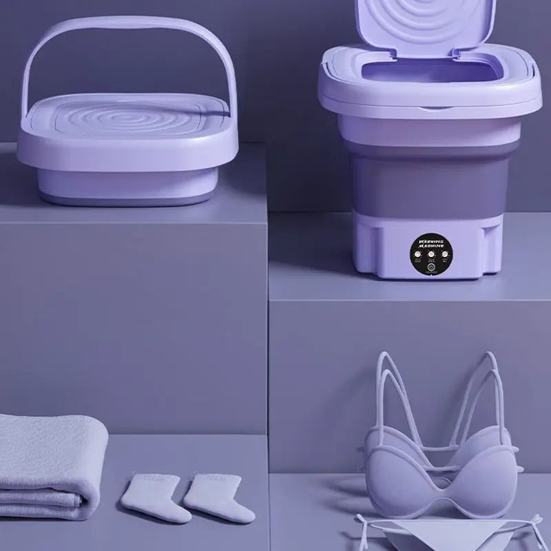 Royaleva Foldable Portable Washing Machine with Spin Dryer Mini Clothes Washer