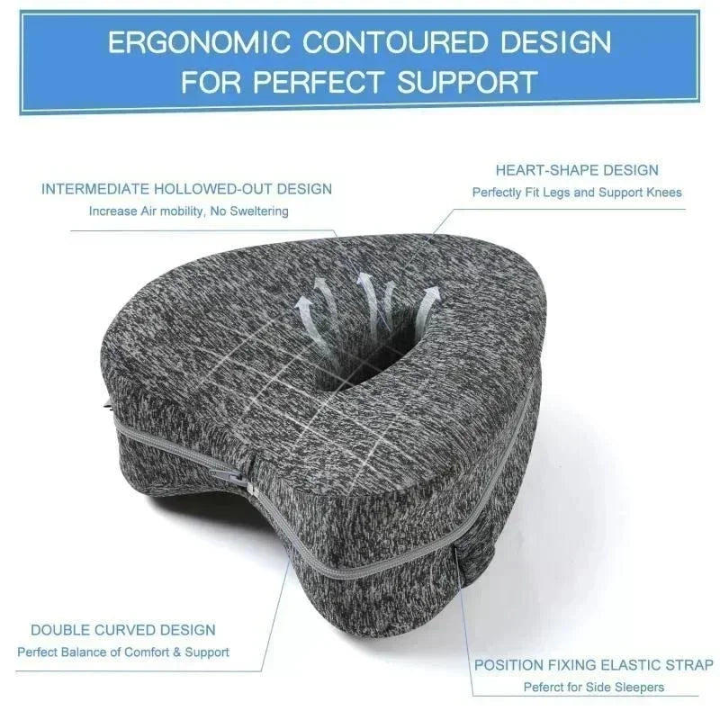 RoyaleGlow Orthopedic Memory Cotton Leg Pillow for Comfort