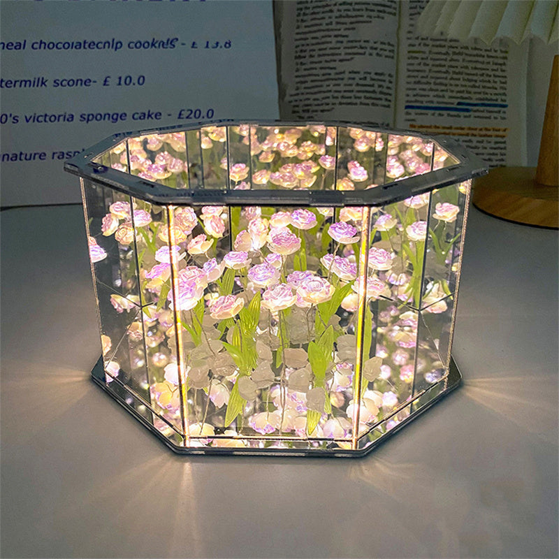 Royallure Tulip Mirror Night Light Lamp - 7 Color Options - Purple Rose