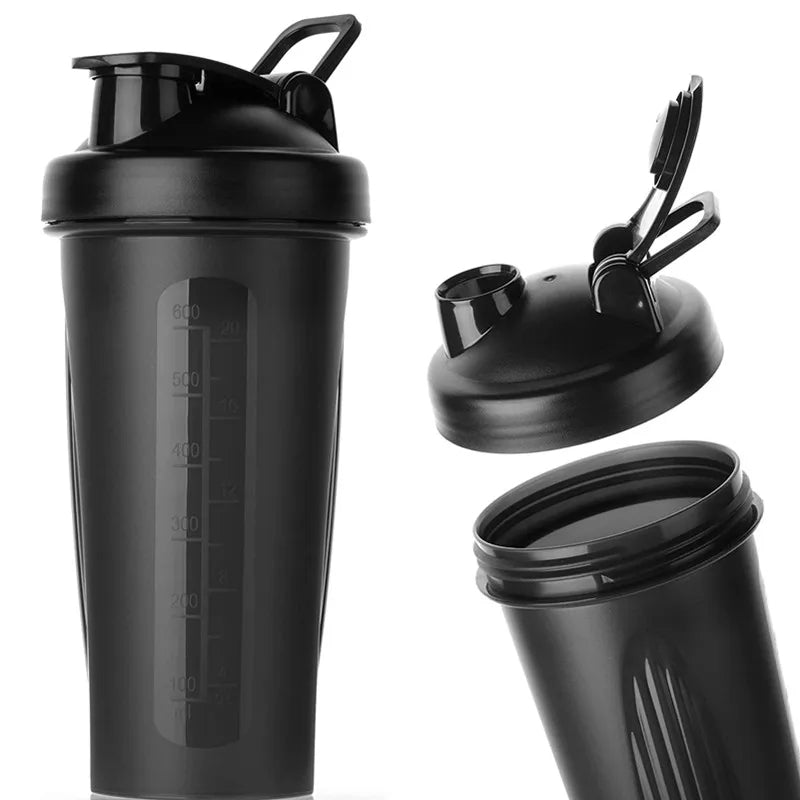 Luxora 600ml Leak-Proof Protein Shaker Bottle with Mixing Ball