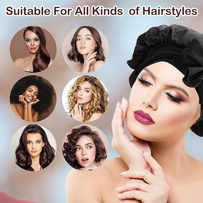 RoyaleGlow All-Night Silk Bonnet - Stays On All Night Guaranteed