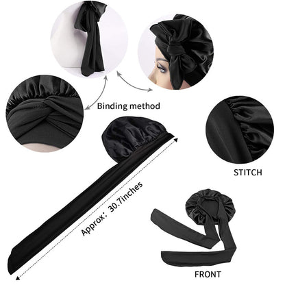 RoyaleGlow All-Night Silk Bonnet - Stays On All Night Guaranteed