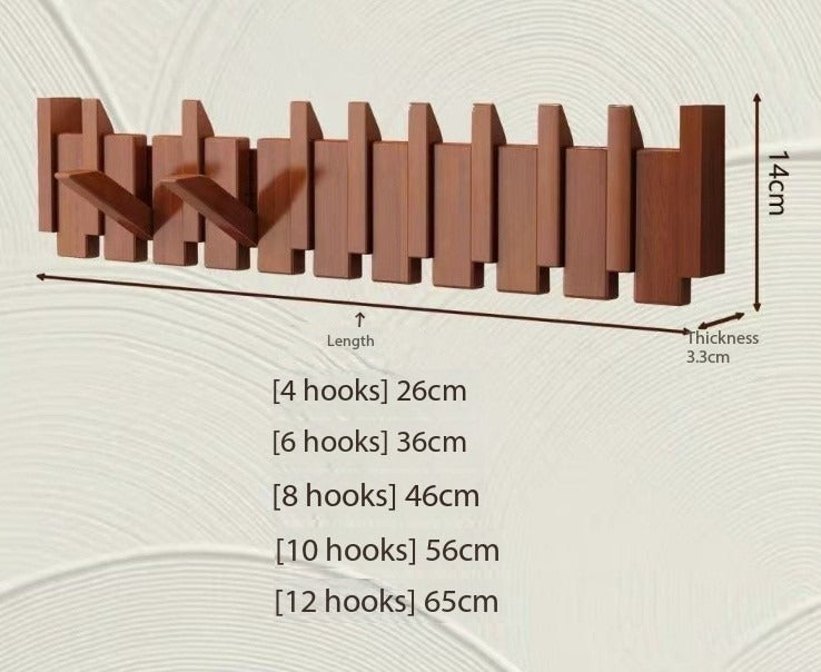 Luxora Handmade Wooden Coat Rack with Stylish Hooks