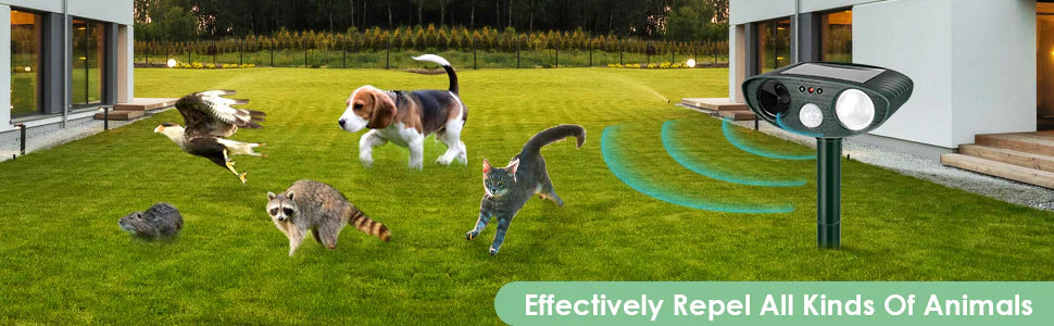 Luxora Dog Outdoor Solar Ultrasonic Repeller - Get Rid of Dogs in 48 Hours or It's FREE