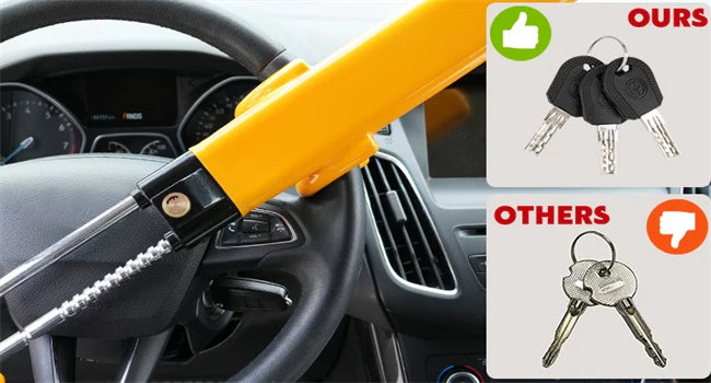 RoyaleGlow Car Steering Wheel Lock - High Visibility Security