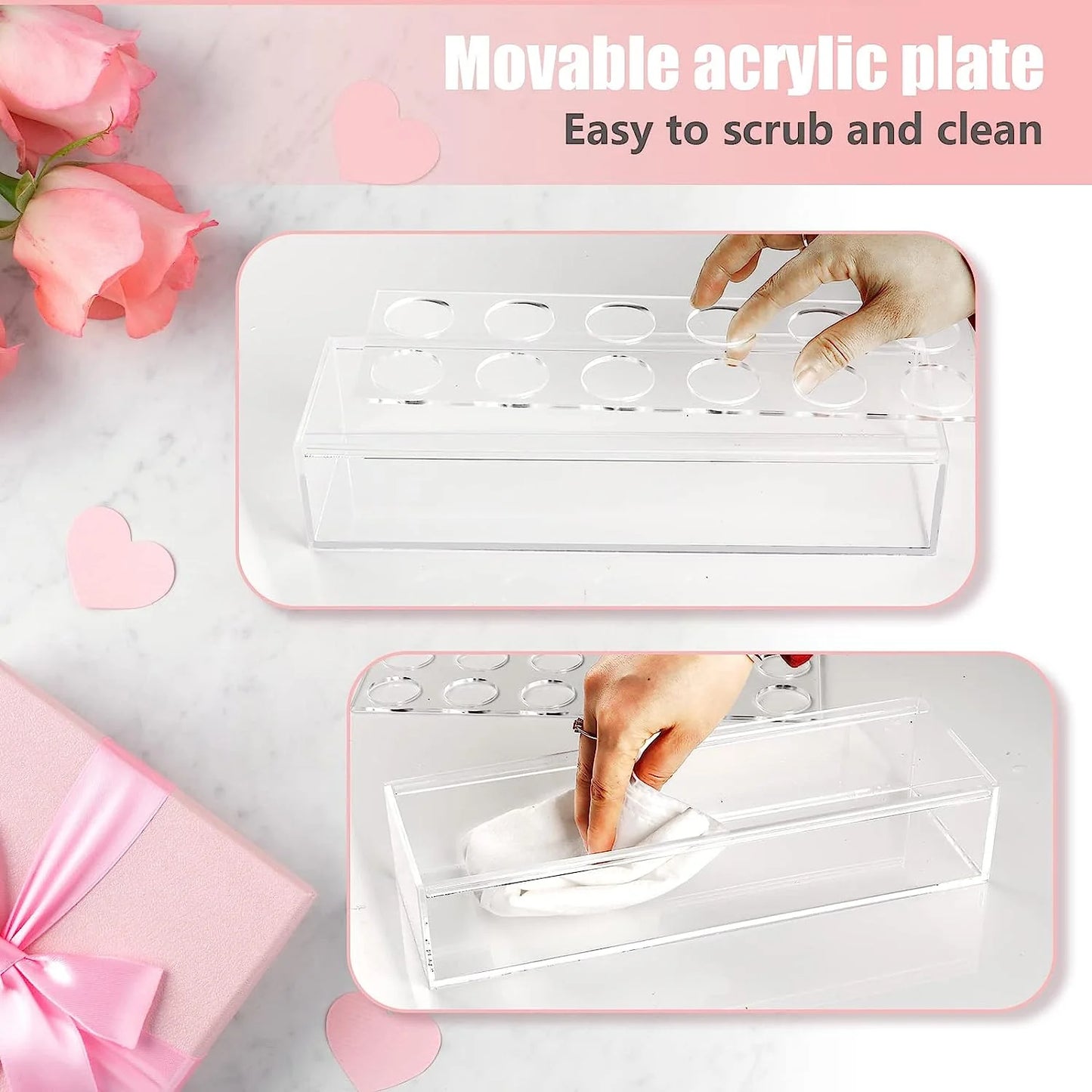 Luxora Clear Acrylic Flower Vase for Stylish Arrangements