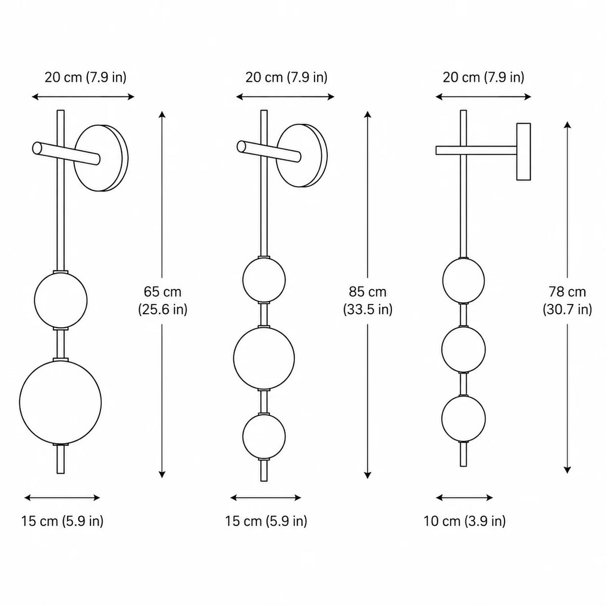 RoyaleGlow Modern LED Wall Sconce Glass Globe Light Fixture