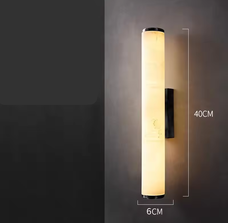 LuxRoyale Spanish Marble Copper Wall Sconce - Modern & Minimalist Wall Light
