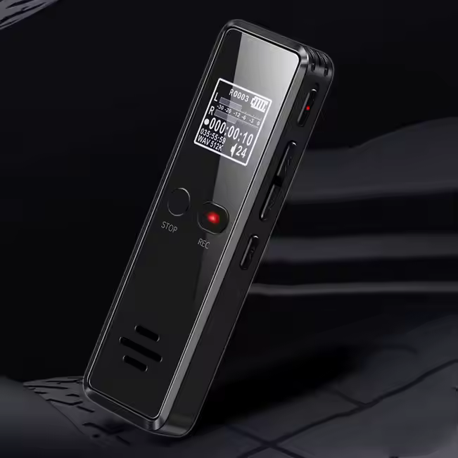 Compact Digital Voice Recorder with 35-Hour Rechargeable Battery, Voice Activation, Noise Reduction & 16GB Storage
