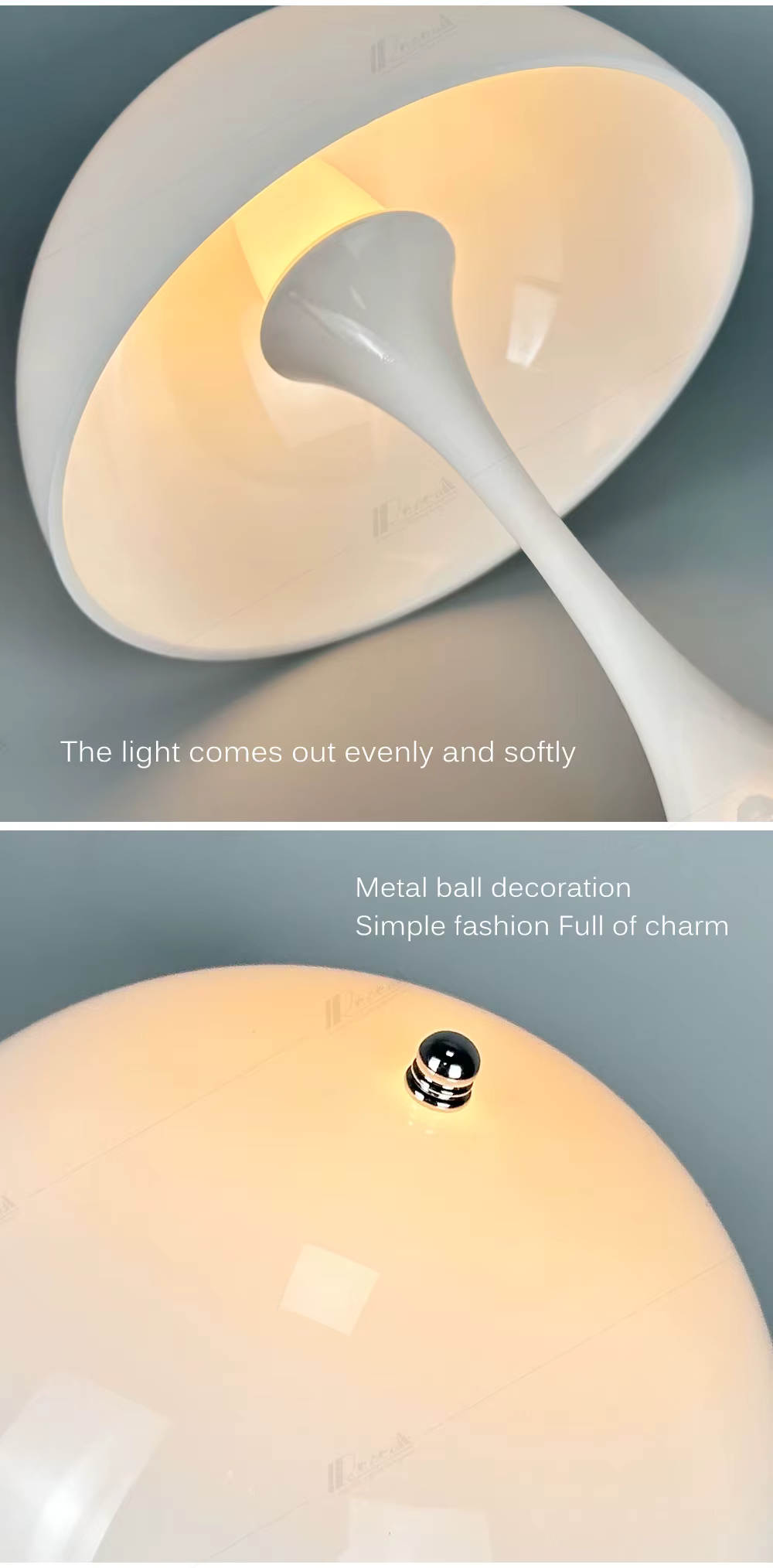 RoyaleGlow Bauhaus Mushroom Lamp – Rechargeable, Elegant & Touch-Controlled