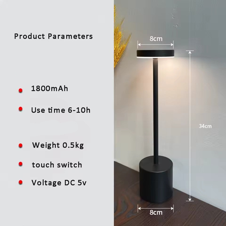 Lumora Classic Cordless Lamp - Touch Sensor LED Desk Light with 3 Adjustable Color Temperatures