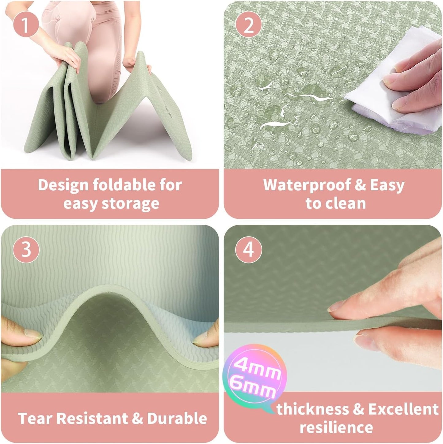 Luxora Foldable Yoga Mat for Easy Travel and Comfort