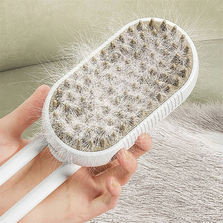 LuxRoyale Easy Groom Steam Brush for Stress-Free Cat Grooming