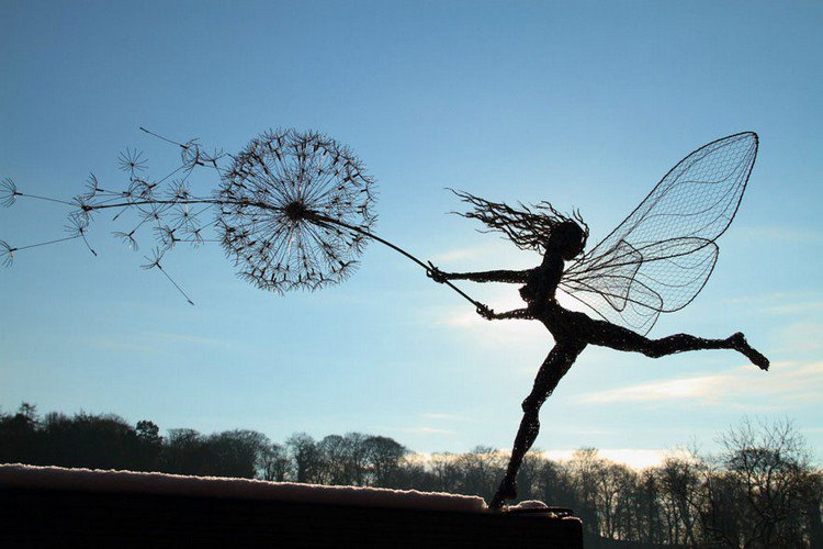 Royallure Enchanted Dancing Fairy Garden Statue – Metal Wind Spinner Décor