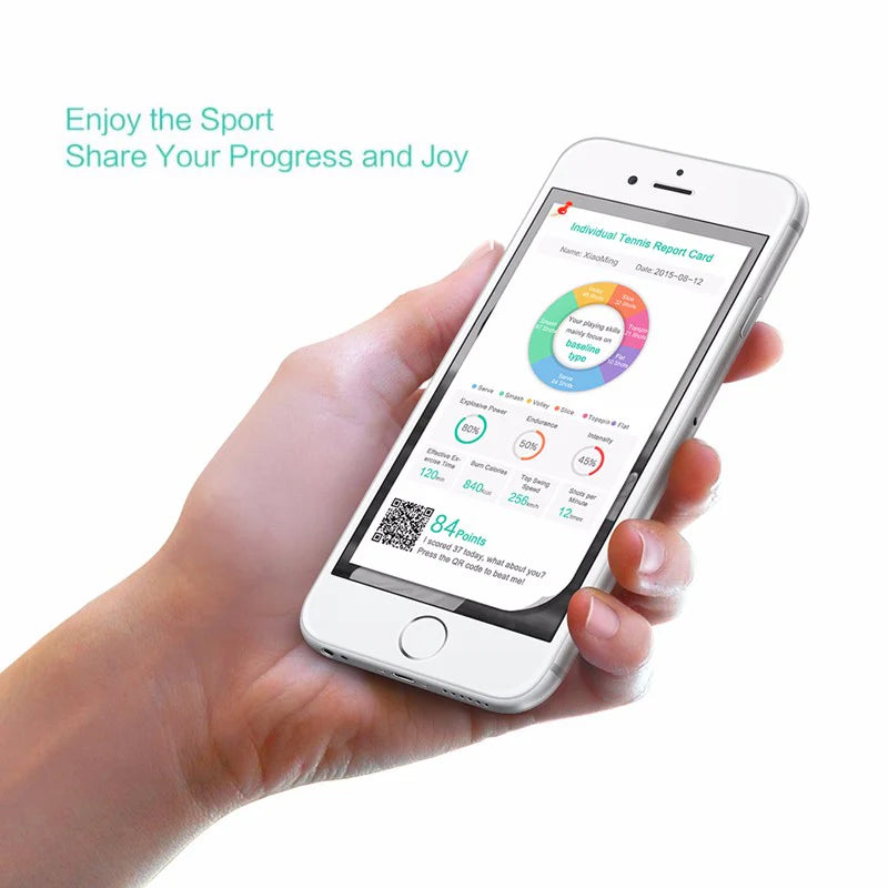 RoyaleGlow Smart Tennis Racket Sensor for Real-Time Data Tracking