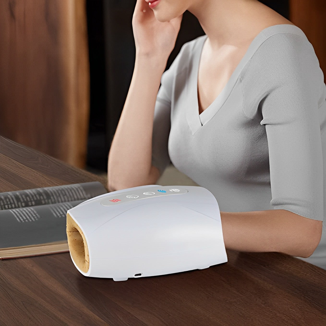 Luxora Electric Hand Massager With Heat Rechargeable Relief