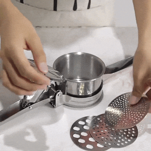 Royallure Stainless Steel Potato Ricer with 3 Interchangeable Discs – Multipurpose Kitchen Tool