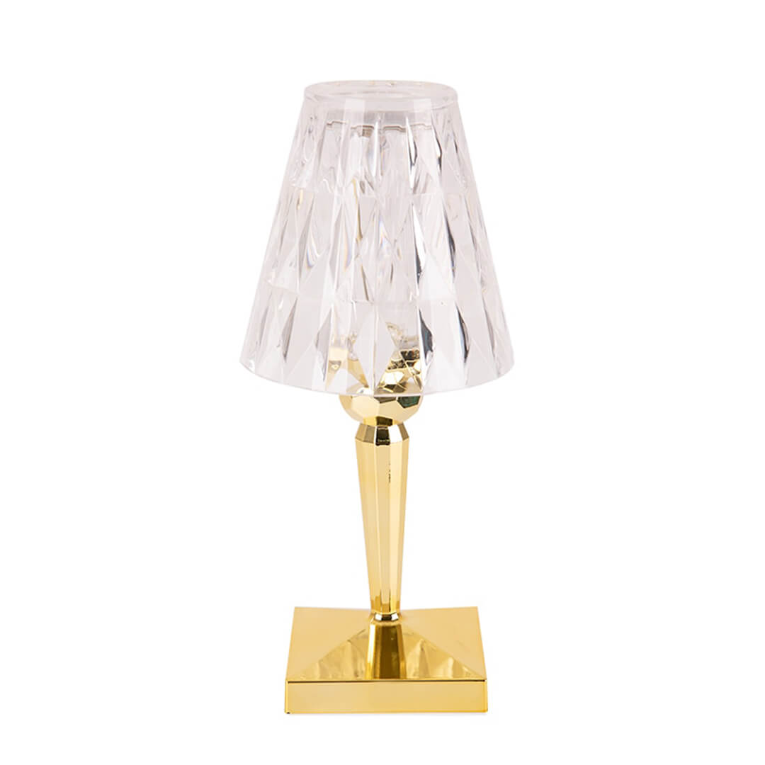 RoyaleGlow Crystal Wireless LED Lamp | Touch Control & Rechargeable Indoor/Outdoor Light - Gold