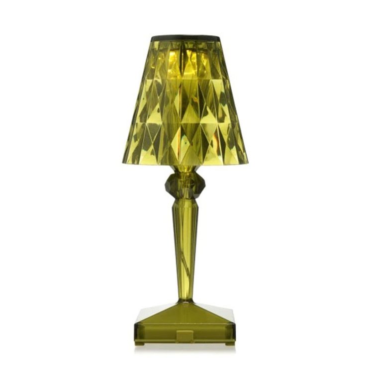 RoyaleGlow Crystal Wireless LED Lamp | Touch Control & Rechargeable Indoor/Outdoor Light - Plum green