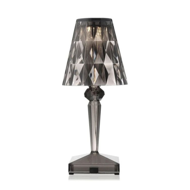 RoyaleGlow Crystal Wireless LED Lamp | Touch Control & Rechargeable Indoor/Outdoor Light - Smoke grey