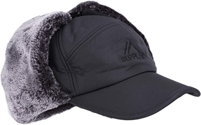 Luxora Premium Mens Winter Cold Weather Snow Hat With Ear Flaps And Brim