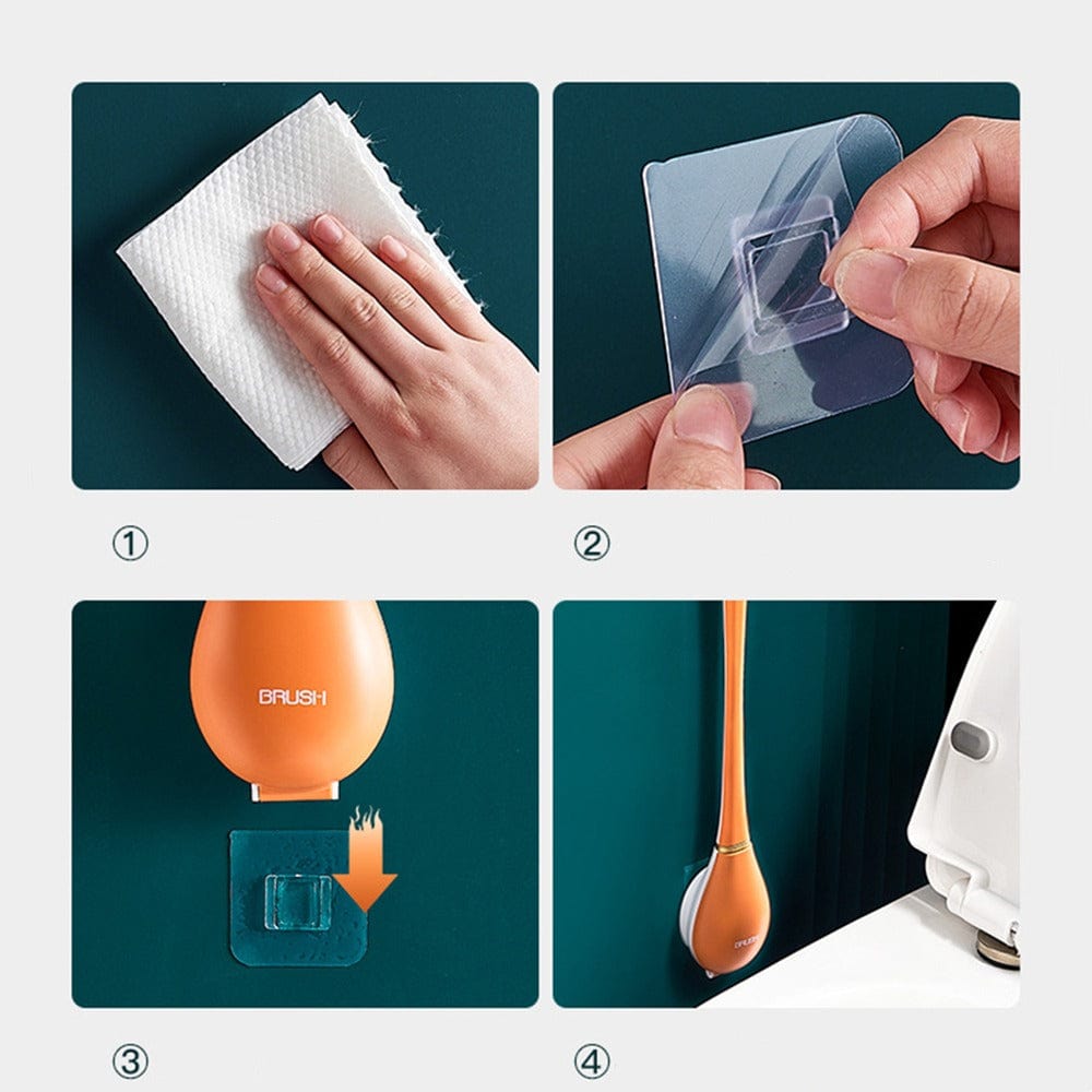 RoyaleGlow Flexible Silicone Toilet Brush for Ultimate Clean