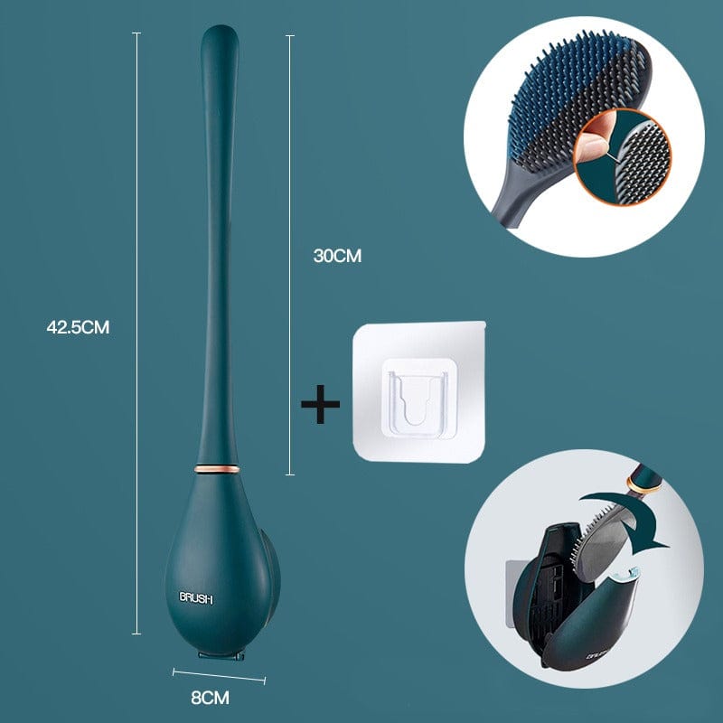 RoyaleGlow Flexible Silicone Toilet Brush for Ultimate Clean