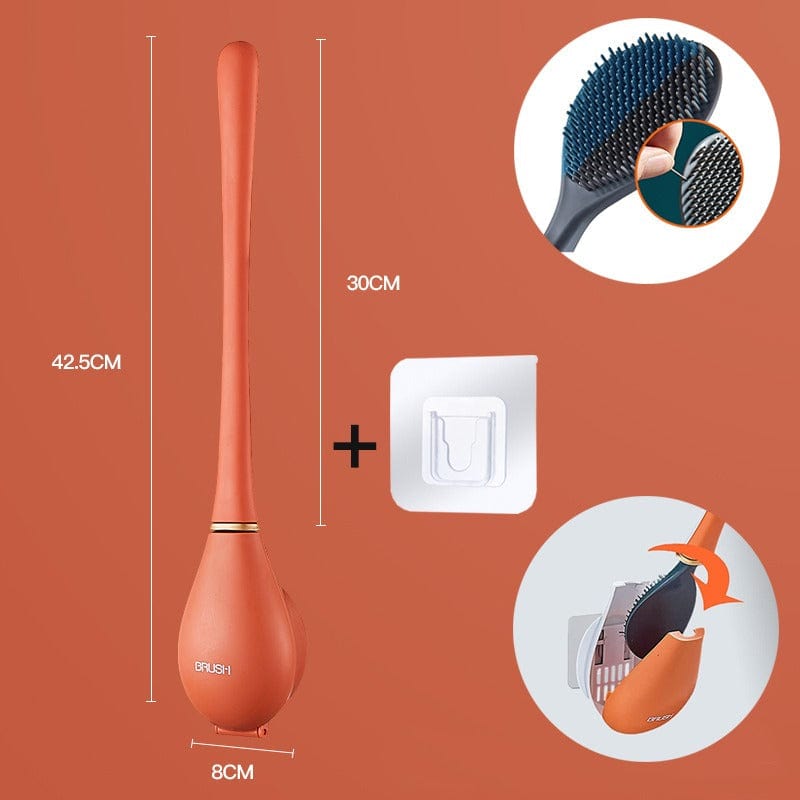 RoyaleGlow Flexible Silicone Toilet Brush for Ultimate Clean