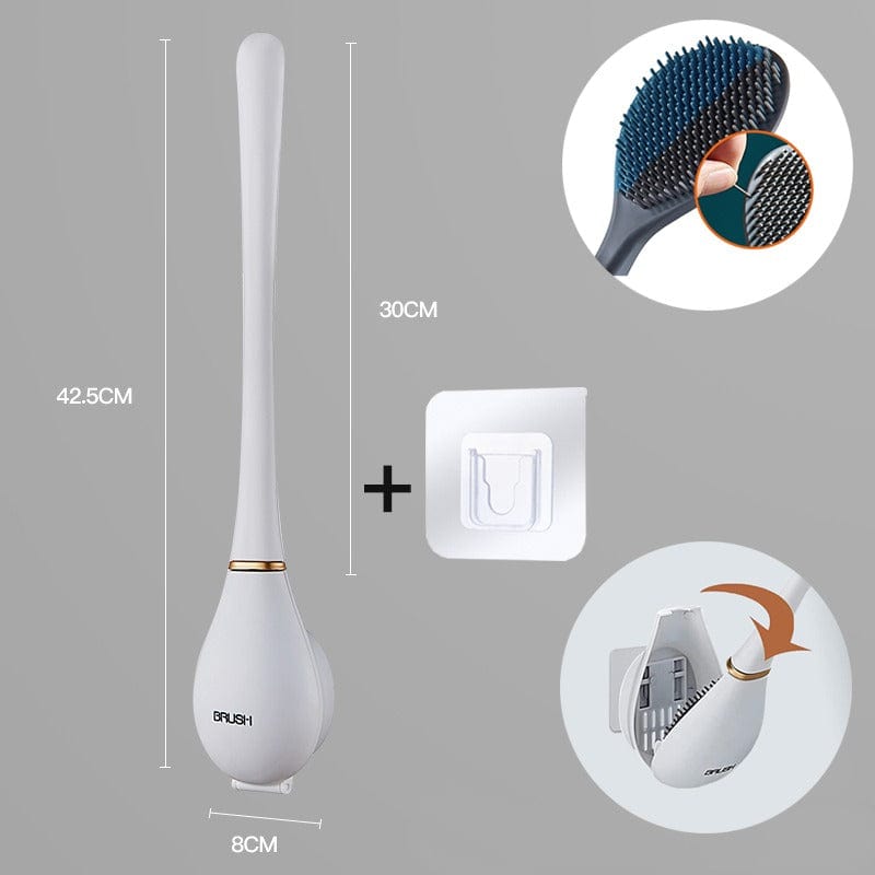 RoyaleGlow Flexible Silicone Toilet Brush for Ultimate Clean