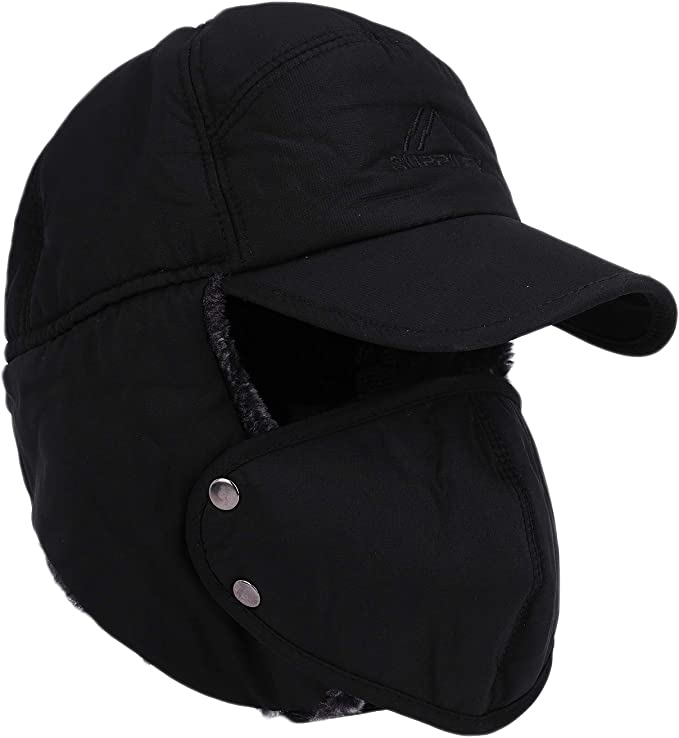 Luxora Premium Mens Winter Cold Weather Snow Hat With Ear Flaps And Brim