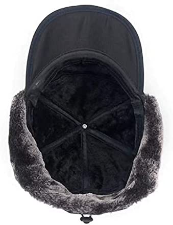 Luxora Premium Mens Winter Cold Weather Snow Hat With Ear Flaps And Brim