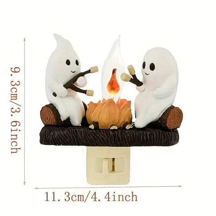 Royaleva Halloween Ghost Bonfire Night Light - Campfire Flicker Flame Night Light