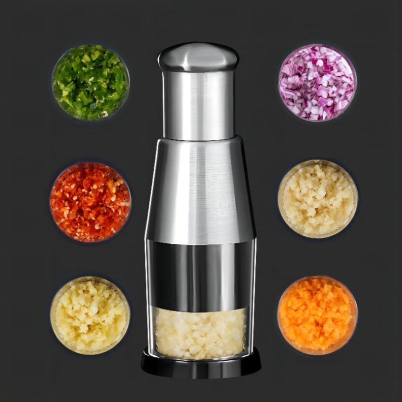 Royallure Premium Handheld Garlic Chopper - Efficient Stainless Steel Press for Quick and Safe Dicing