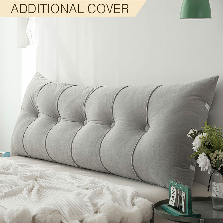 Rayvia Headboard Pillow Cover - Stylish Replacement for Luxury Pillows - Gray / Small - 100x50x20cm