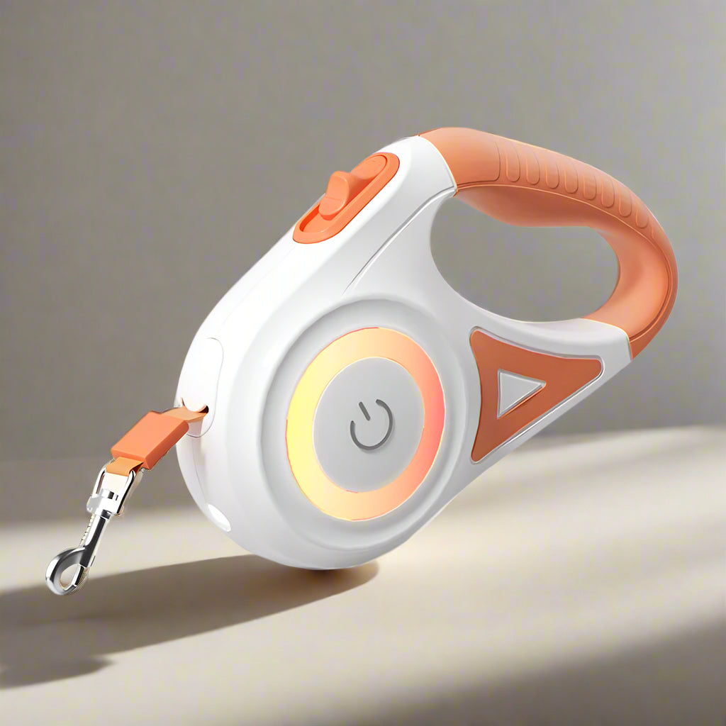 Luxora Retractable Dog Leash with LED Light and Comfort Grip