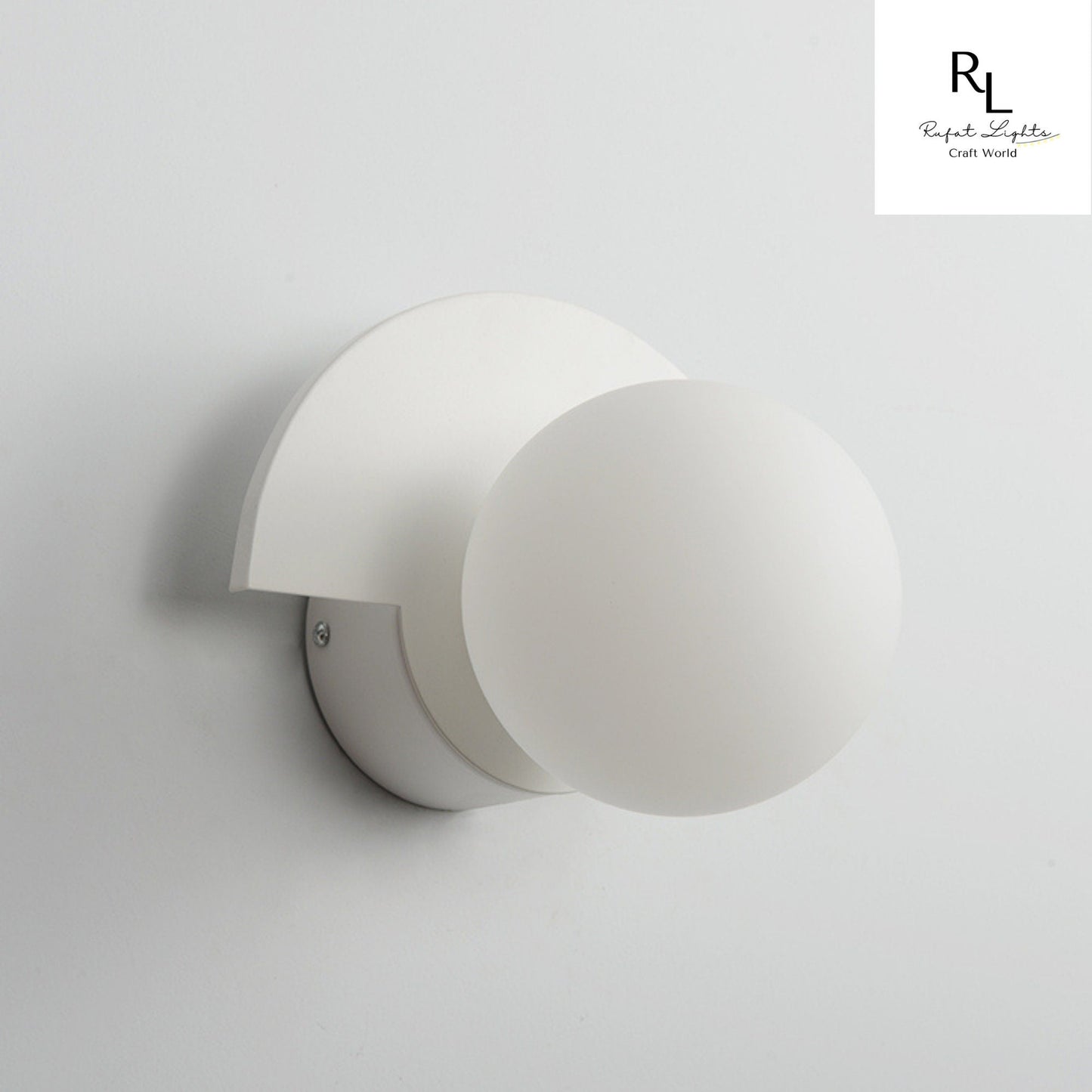 Royallure Chic Minimalist Arc Nordic Wall Sconce Lighting - Colorful Design - Small Green / Warm White