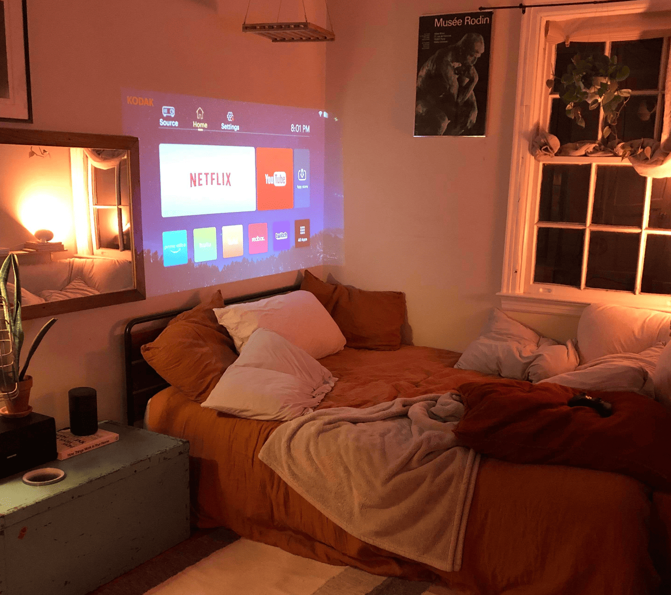 RoyaleGlow Mini Movie Projector for Home Theater Fun