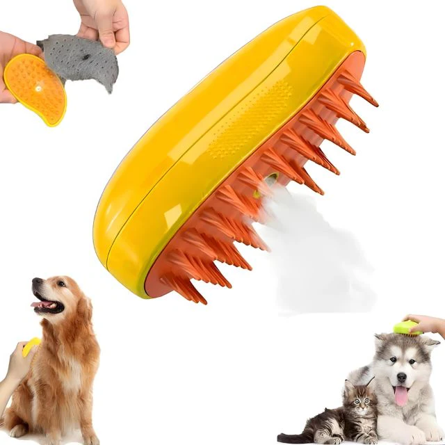 Luxora Steamy Dog Brush - No More Fur Everywhere