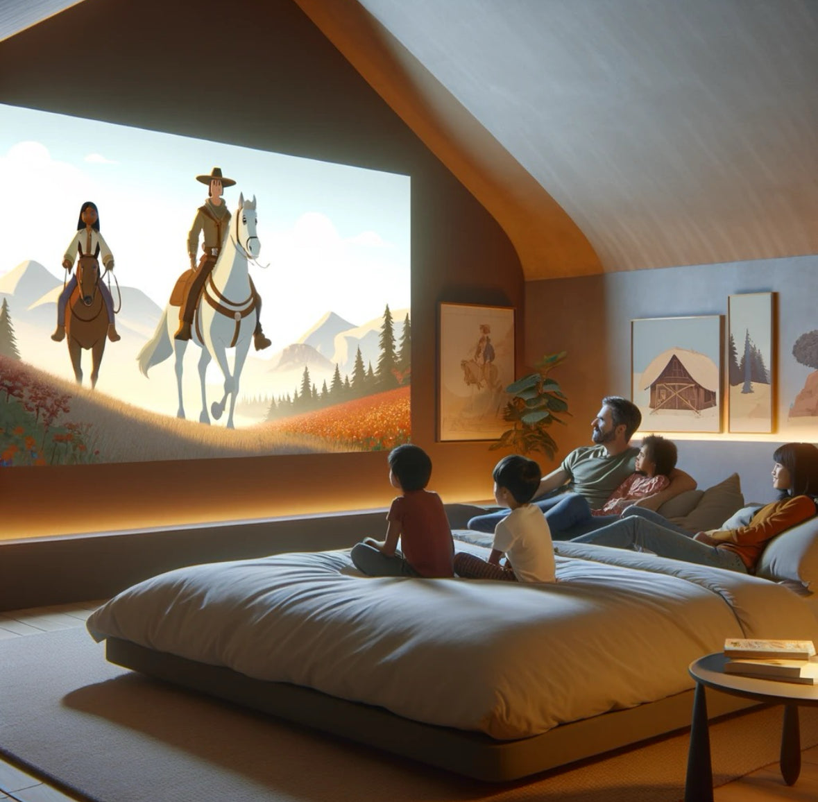 RoyaleGlow Mini Movie Projector for Home Theater Fun