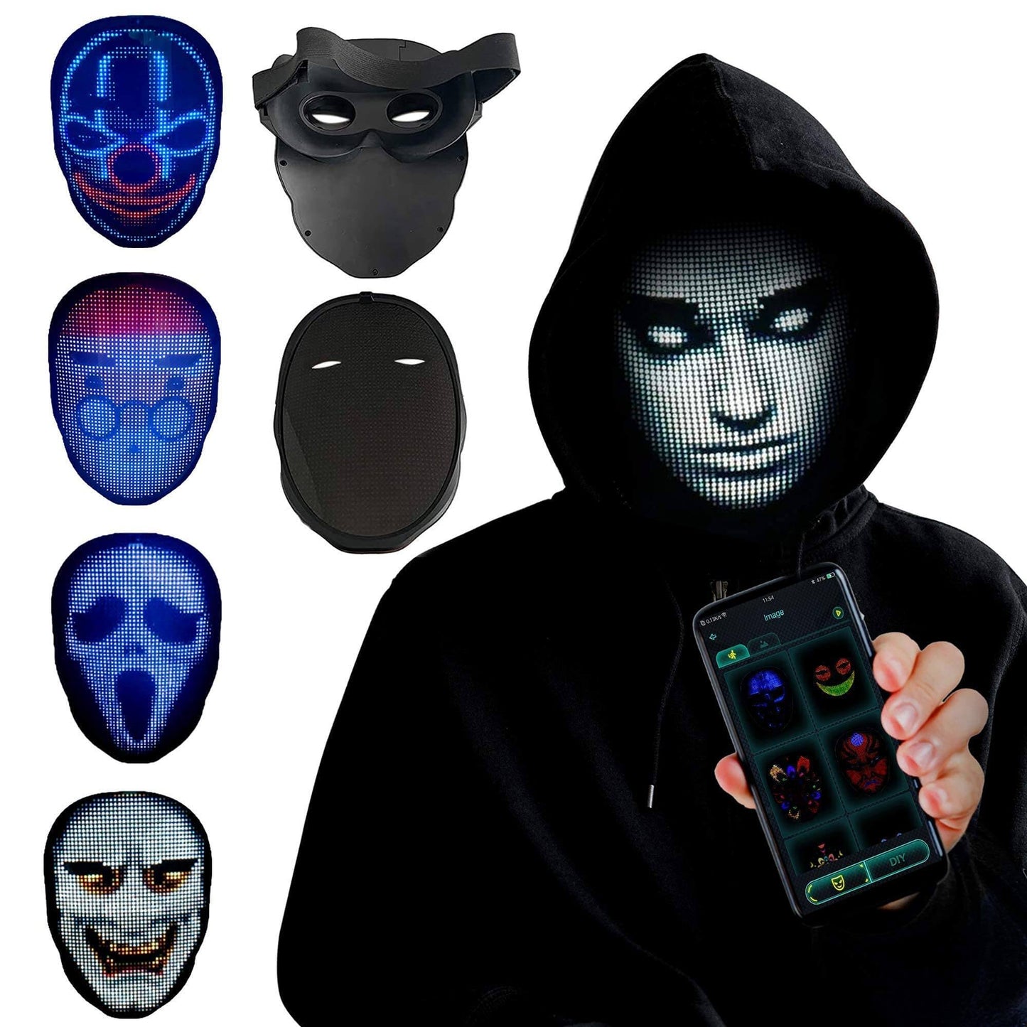 Royaleva Lights LED Smart Mask for Ultimate Party Fun