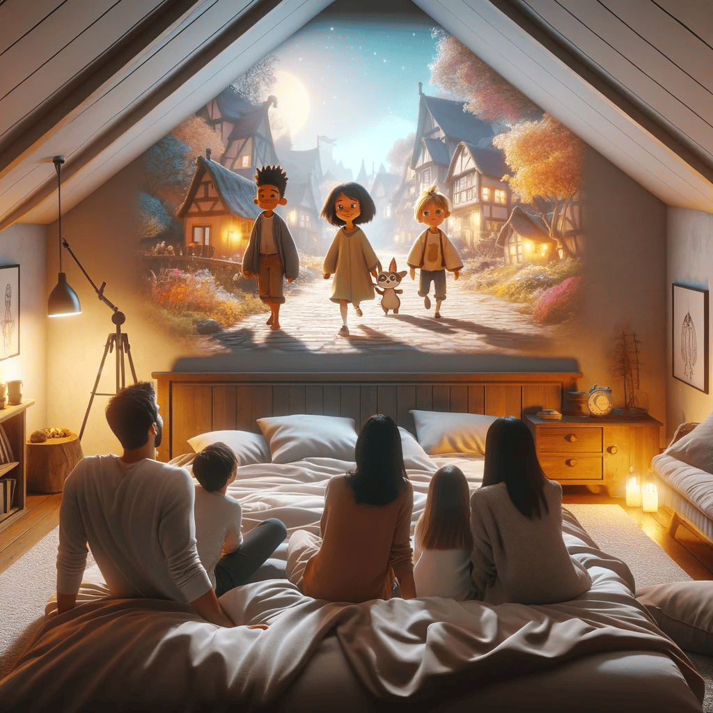 RoyaleGlow Mini Movie Projector for Home Theater Fun
