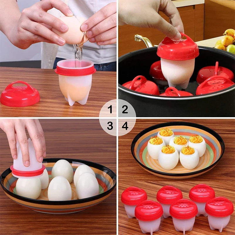 Royallure Silicone Poached Egg Pods - Nonstick, BPA-Free, Quick & Easy Cooking