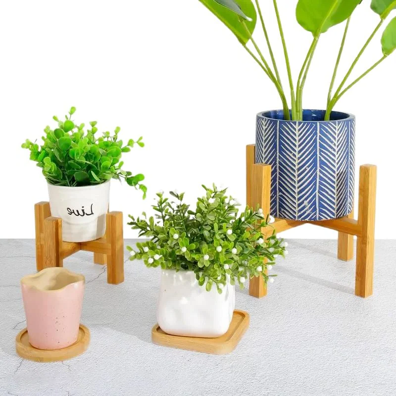 Wooden Plant Pot Trays – Sturdy Decorative Saucer for Indoor & Outdoor Potted Plants