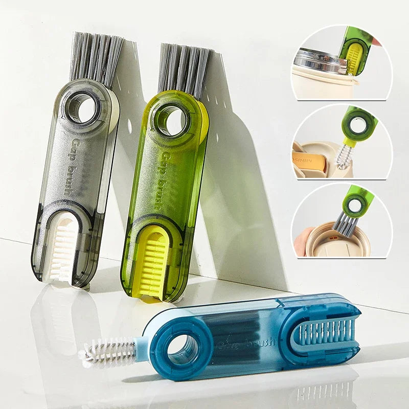 Royallure 3-in-1 Bottle Cleaning Brush - Multi-Purpose Magic Cleaner for Thorough Cleaning of Bottles and Lids