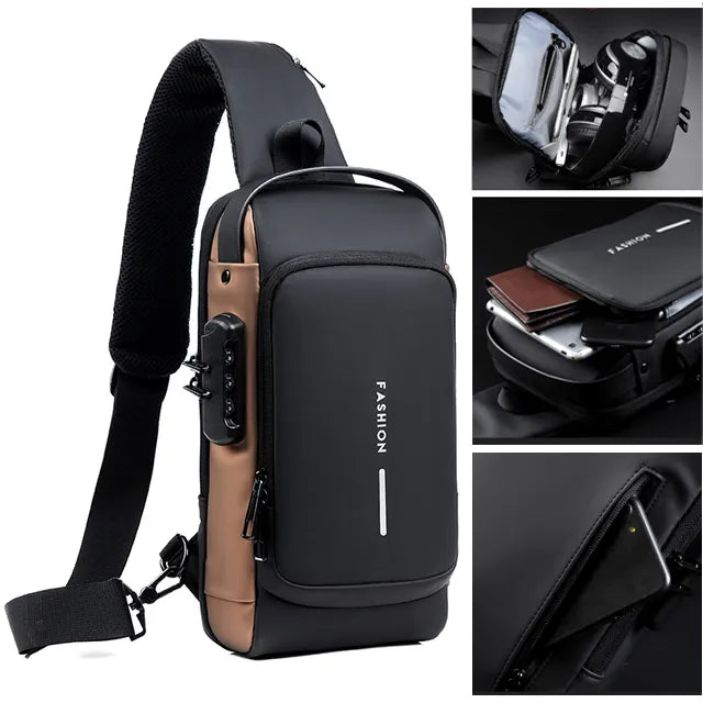 Royaleva Anti-Theft Crossbody Backpack with USB Charging