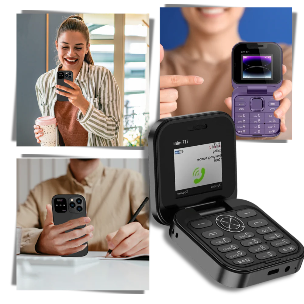 Royaleva Dual Sim Small Folding Cell Phone Compact Design