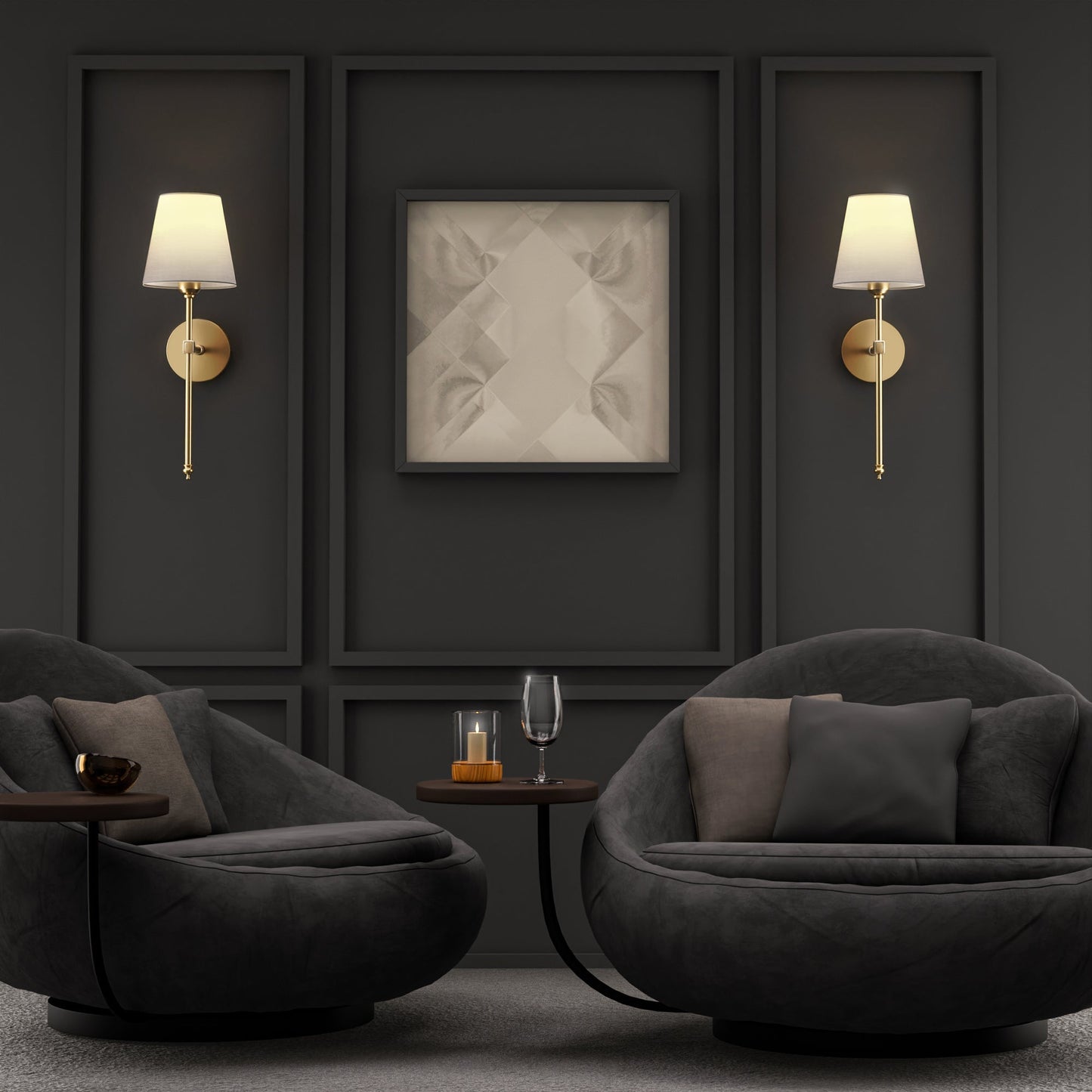 RoyaleGlow Elegant Wireless Wall Sconces for Stylish Lighting