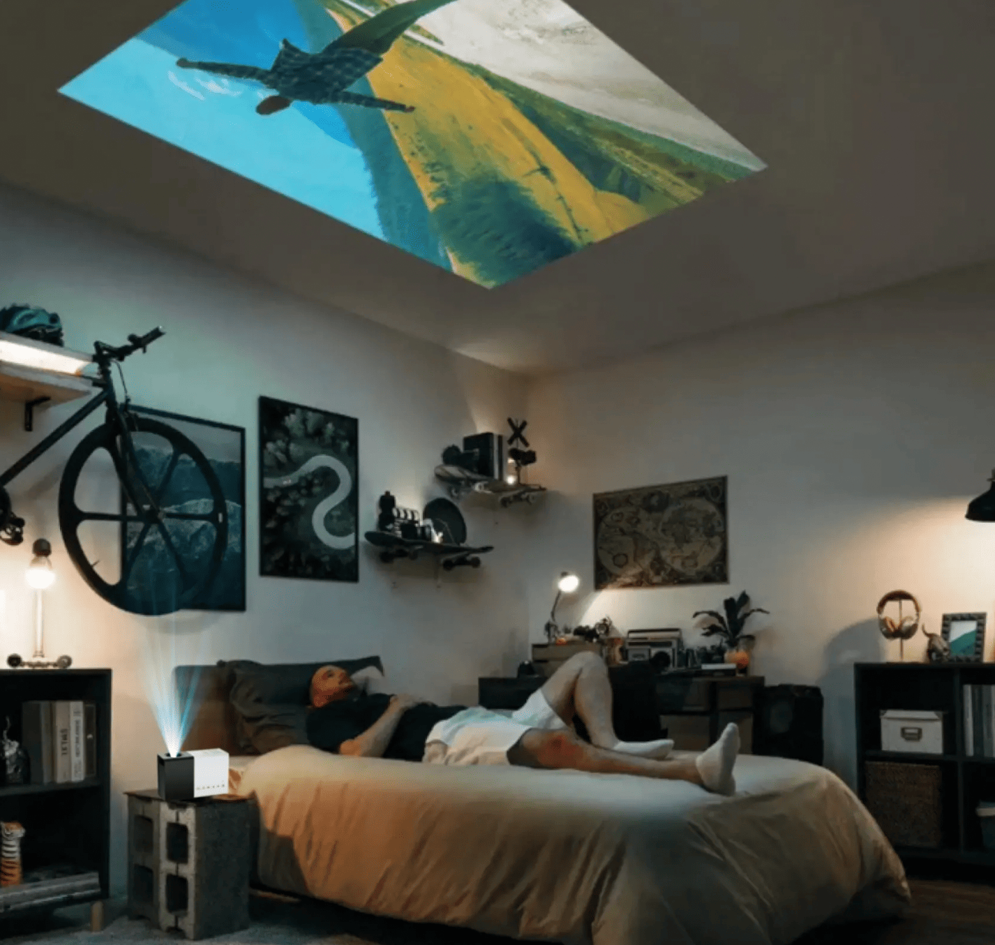 RoyaleGlow Mini Movie Projector for Home Theater Fun