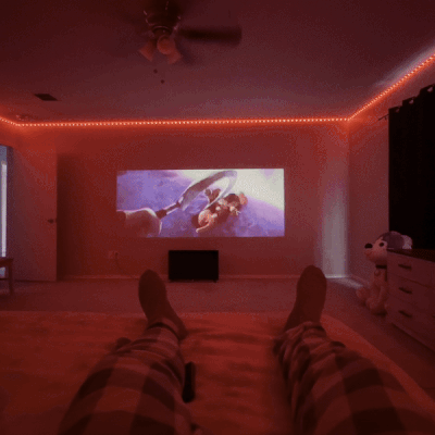 RoyaleGlow Mini Movie Projector for Home Theater Fun